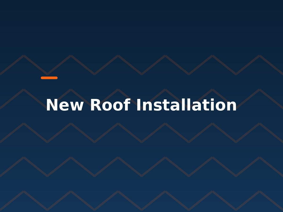 New roof replacement installation